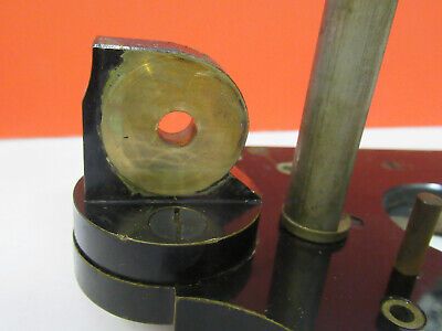 ANTIQUE BRASS BAUSCH LOMB STAGE TABLE MICROSCOPE PART AS PICTURED F6-B-108