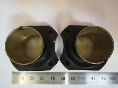 BRASS OCULAR HOLDER PAIR ZEISS GERMANY HEAD MICROSCOPE PART AS PICTURED &F1-A-09