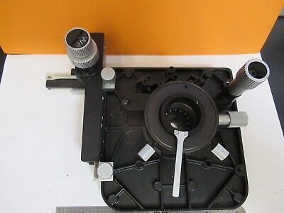 LEITZ GERMANY STAGE TABLE XY MICROMETER MICROSCOPE PART AS PICTURED &14-FT-30