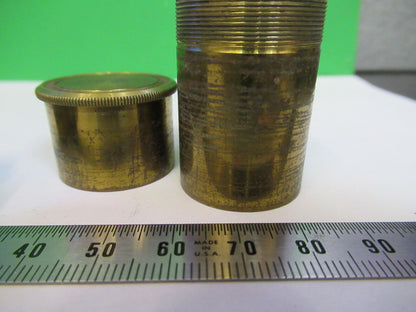 ANTIQUE BRASS RARE LONDON OBJECTIVE MICROSCOPE PART AS PICTURED #R1-B-12