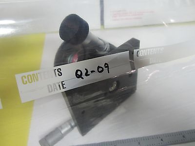 OPTICAL COATED FILTER LENS + MICROMETER IN ORIEL MOUNT LASER OPTICS  BIN#Q2-09