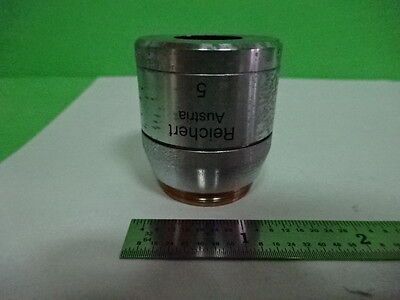 MICROSCOPE PART REICHERT POLYVAR OBJECTIVE LWD FLUOR 5X OPTICS AS IS #AI-18