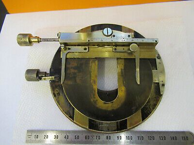 ANTIQUE CARL ZEISS BRASS XY POL STAGE RARE MICROSCOPE PART AS PICTURED P9-A-80