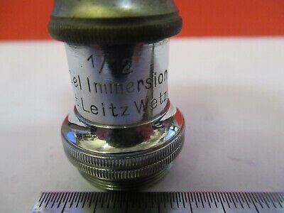 FOR PARTS ERNST LEITZ OBJECTIVE "1/12"  MICROSCOPE PART AS PICTURED &Q3-B-71