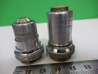 LOT 2 ea OBJECTIVES BAUSCH LOMB USA MICROSCOPE PART AS PICTURED &R4-A-53