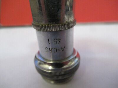 ANTIQUE LEITZ WETZLAR LENS 45X OBJECTIVE MICROSCOPE PART AS PICTURED &B3-B-14