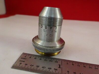 FOR PARTS MICROSCOPE  PART OBJECTIVE SPENCER AO 10X OPTICS AS IS #80-75