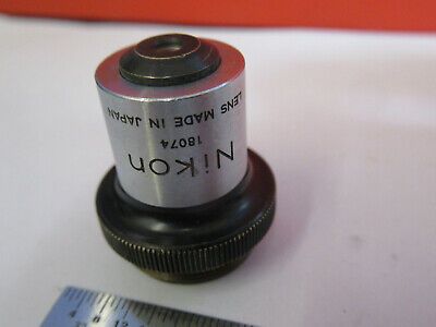 NIKON JAPAN OPTICS 4X OBJECTIVE LENS MICROSCOPE PART AS PICTURED &4B-A-63