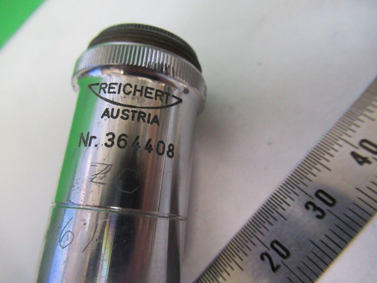 REICHERT AUSTRIA PLAN 40X /160 MICROSCOPE PART AS PICTURED 8X-A-37