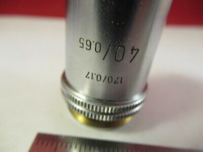 LEITZ GERMANY MICROSCOPE PART OBJECTIVE LENS 40X /170 OPTICS AS PICTURED 8-A-13