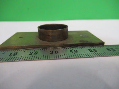 ANTIQUE UNKNOWN BRASS FIXTURE STAGE MICROSCOPE PART AS PICTURED Z7-A-30