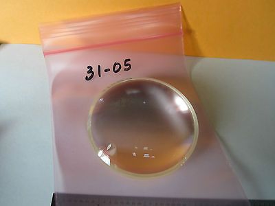 OPTICAL CONVEX LENS MADE WITH WEIRD YELLOW TINT GLASS LASER OPTICS BIN#31-05