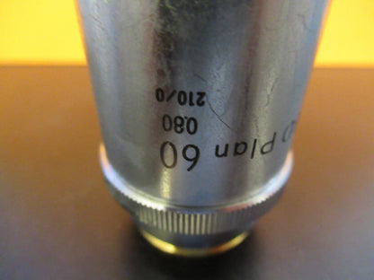 NIKON JAPAN BD OBJECTIVE 60X /210 OPTICS MICROSCOPE PART AS PICTURED &5M-A-53