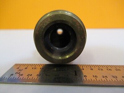 ANTIQUE BRASS ERNST LEITZ 2mm OBJECTIVE MICROSCOPE PART AS PICTURED &7B-B-15