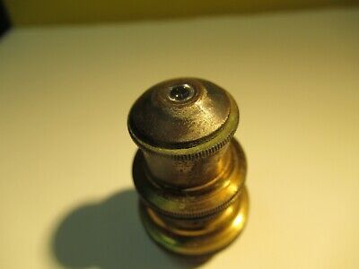 ANTIQUE BRASS OBJECTIVE BAUSCH LOMB 4mm OPTICS MICROSCOPE as pictured &14-C-05