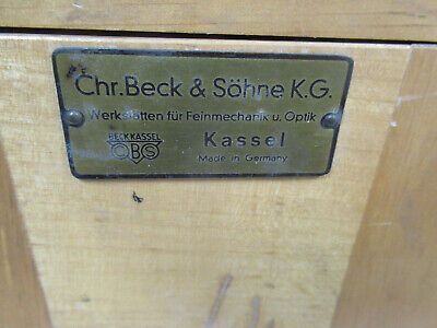 ANTIQUE BECK KASSEL CBS EMPTY WOOD CABINET for MICROSCOPE AS PICTURED &TD-5