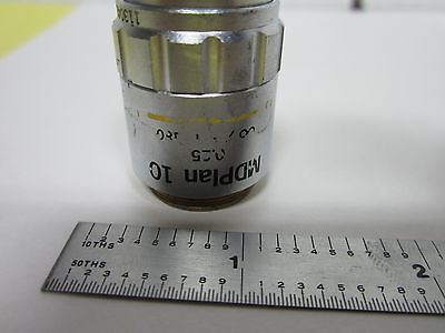 MICROSCOPE PART OBJECTIVE OLYMPUS JAPAN MDPLAN 10X OPTICS BIN#H6-08