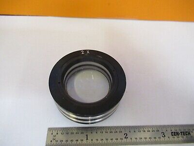 UNKNOWN MAKER 2X STEREO OBJECTIVE MICROSCOPE PART OPTICS AS PICTURED &85-B-77