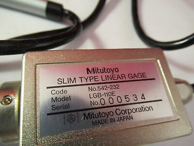 MITUTOYO JAPAN SLIM LINEAR GAGE 542-232 LGB-110E MICROSCOPE PART &FT-2-41