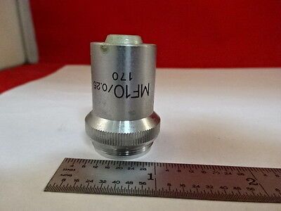 MICROSCOPE PART UNITRON MF10 OBJECTIVE OPTICS AS IS #AN-17