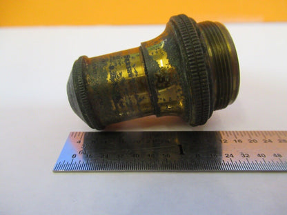 ANTIQUE BRASS BAUSCH LOMB 2/3 OBJECTIVE MICROSCOPE PART AS PICTURED &27-A-27