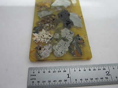 SLIDE WITH ROCK SPECIMEN FOR MICROSCOPE PETROGRAPH OPTICS BIN#K9-14