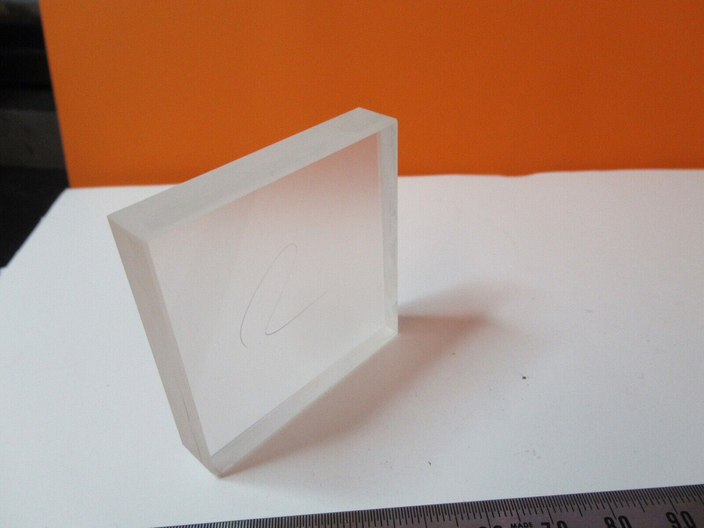 OPTICAL THICK SQUARE PLATE DULL & POLISH SIDES OPTICS AS PICTURED &55R-B-20