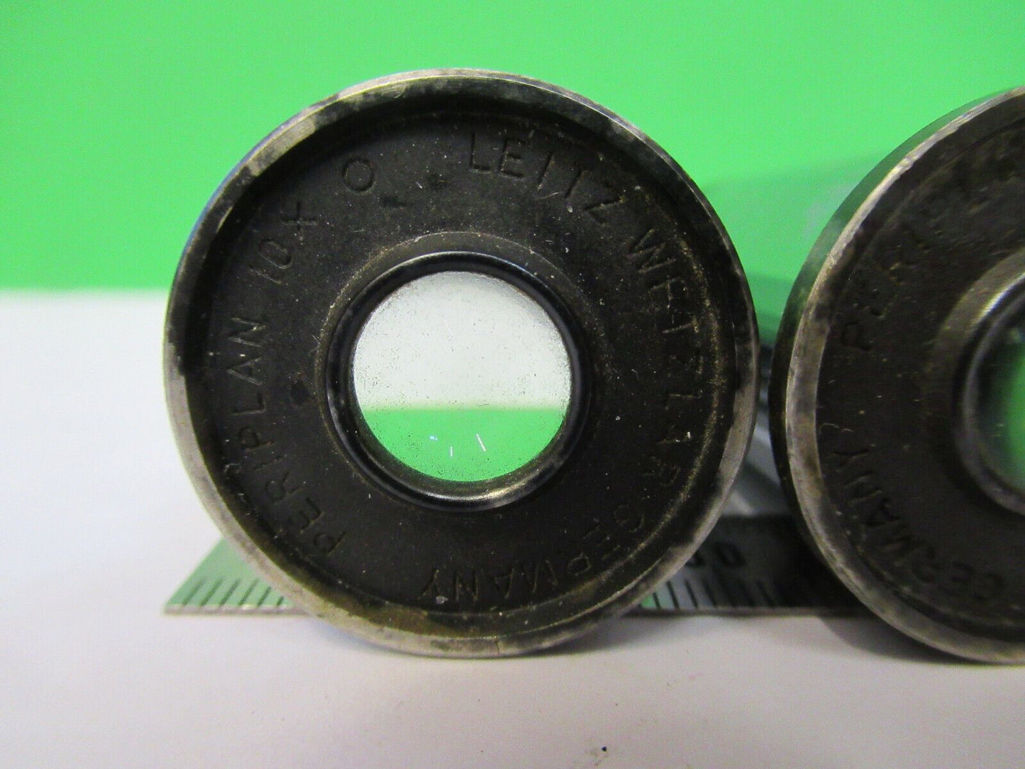 LEITZ WETZLAR EYEPIECE PAIR 10X OPTICS MICROSCOPE PART AS PICTURED W4-A-51