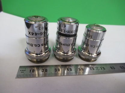 LOT SPENCER OBJECTIVE 10X 44X 95X MICROSCOPE PART OPTICS AS PICTURED AO #Z8-A-01