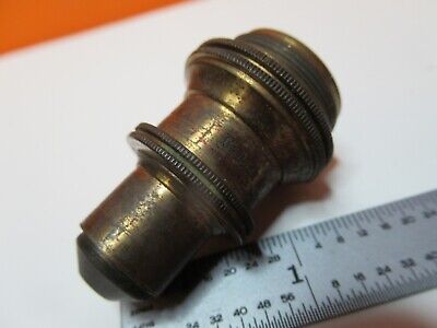 ANTIQUE BAUSCH LOMB BRASS OBJECTIVE 1/8 MICROSCOPE PART AS PICTURED &17-A-74