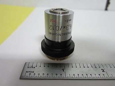 MICROSCOPE PART OBJECTIVE CARL ZEISS POL 6.3X PLANACHROMAT OPTICS BIN#H6-11