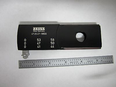 MICROSCOPE OPTICAL SLIDE FILTER ZEISS GERMANY 472547-9900 OPTICS BIN#N5-20