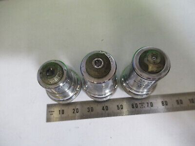 LOT 3 EA 10X 43X 97X BAUSCH LOMB OBJECTIVE MICROSCOPE PART AS PICTURED &R7-B-16