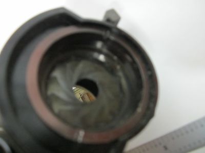 MICROSCOPE PART ILLUMINATOR + IRIS MIRROR LEITZ GERMANY OPTICS AS IS BIN#Q2-10