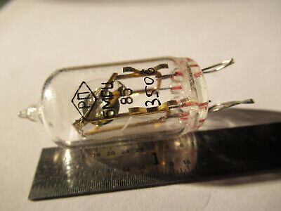 ANTIQUE QUARTZ RADIO CRYSTAL RUSSIAN RP GLASS HOLDER FREQUENCY CONTROL #F4-A-78