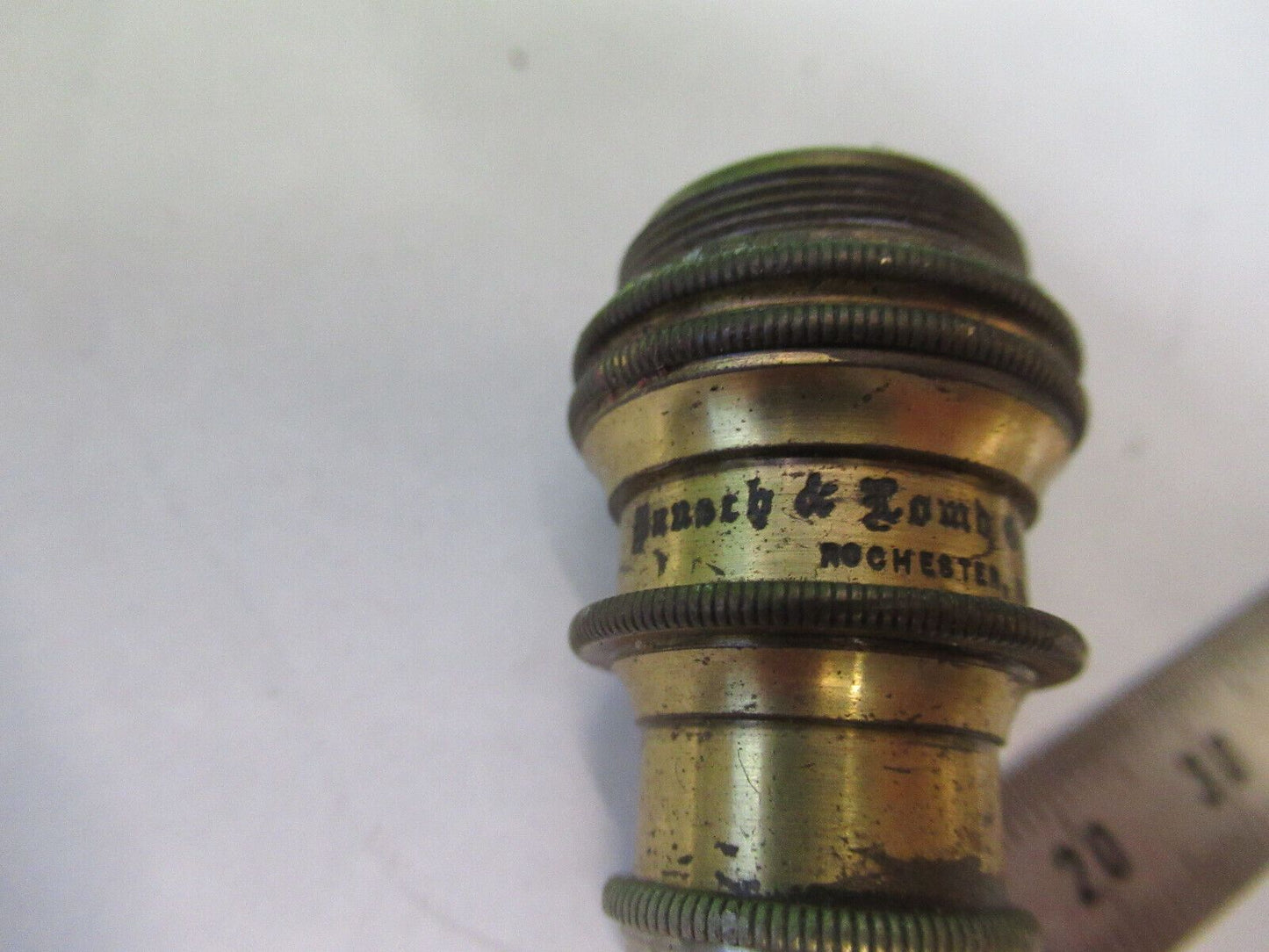 ANTIQUE BRASS BAUSCH LOMB OBJECTIVE 1.9mm MICROSCOPE PART AS PICTURED G5-A-53