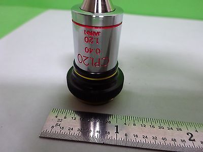 MICROSCOPE PART OBJECTIVE OLYMPUS JAPAN CPL10 PLAN 10X OPTICS AS IS BIN#Y5-K-02