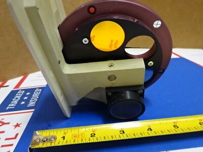 MICROSCOPE PART REICHERT LEICA POLYVAR FILTER WHEEL OPTICS AS IS #65-A-23