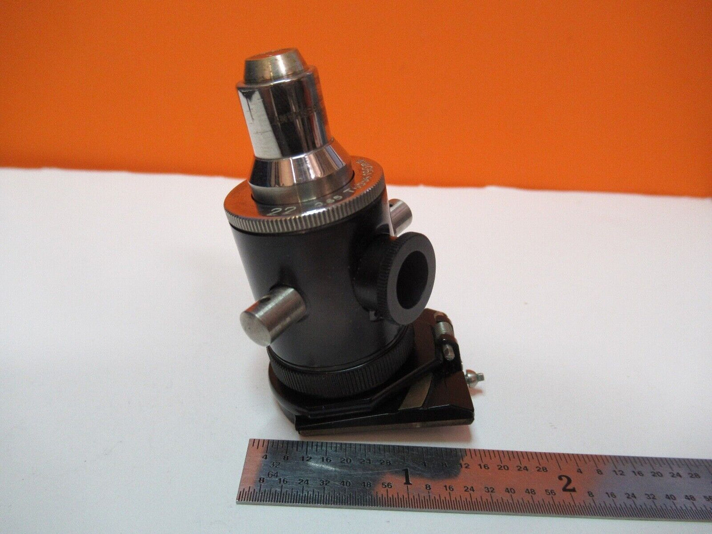 ANTIQUE RARE ZEISS OBJECTIVE 22 POL OPTICS MICROSCOPE PART AS PICTURED &A7-A-86