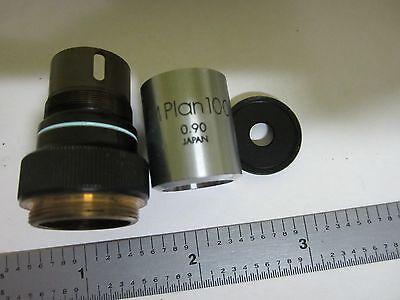 FOR PARTS MICROSCOPE OBJECTIVE PLAN 100 [without lenses] OPTICS AS IS BIN#T8-30