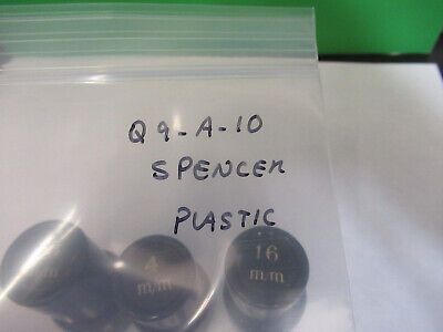 LOT 3 EA EMPTY PLASTIC SPENCER OBJECTIVE CANS MICROSCOPE AS PICTURED &Q9-A-10