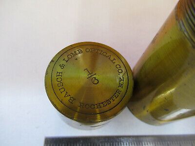 EMPTY BRASS BAUSCH LOMB CAN 1/6 OBJECTIVE MICROSCOPE PART AS PICTURED &A2-FT-71