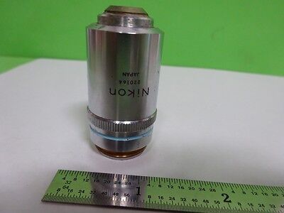 MICROSCOPE PART NIKON OBJECTIVE M PLAN 40X OPTICS AS IS BIN#72-50