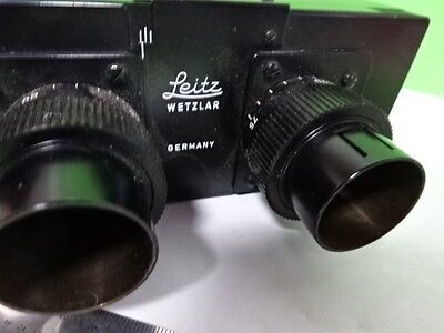 MICROSCOPE PART LEITZ WETZLAR GERMANY HEAD OPTICS BINOCULAR AS IS BIN#5M-B-05