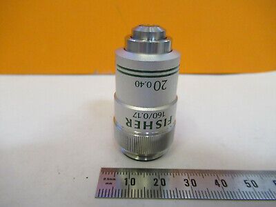 FISHER 20X /160 OBJECTIVE LENS OPTICS MICROSCOPE PART AS PICTURED &F1-A-80