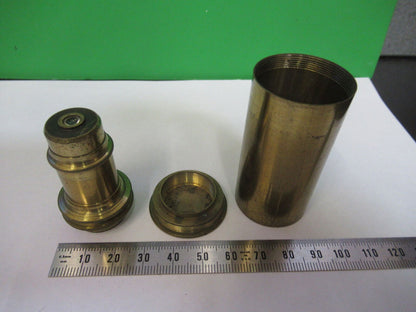 ANTIQUE BRASS RARE COLLINS LONDON OBJECTIVE MICROSCOPE PART AS PICTURED #R1-B-08