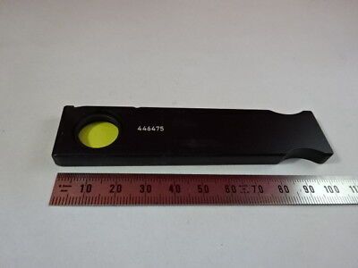 ZEISS 446475 GERMANY YELLOW FILTER SLIDE MICROSCOPE PART OPTICS AS IS &98-60