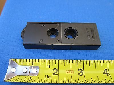 MICROSCOPE PART FILTER SLIDE ROTABLE A. STOP NIKON JAPAN AS IS BIN#F9-03