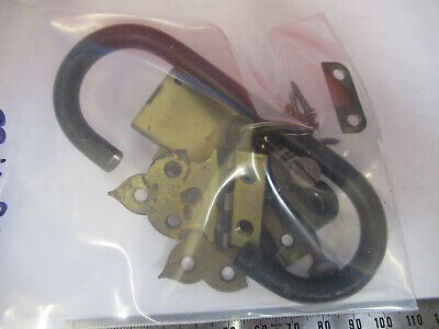 ANTIQUE BAUSCH LOMB LOCK + HINGES for cabinet MICROSCOPE PART AS PICTURED P8-A53