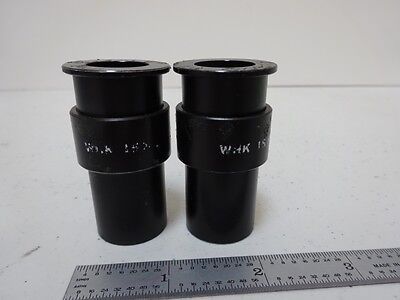 MICROSCOPE PART LOT EYEPIECES OLYMPUS 15X + RETICLE OPTICS AS IS BIN#N8-H-02